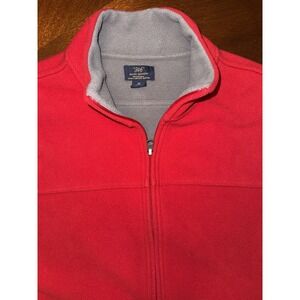 Brooks Brothers Mens Red Gray Reversible Fleece Vest Size XL Preppy Ivy League